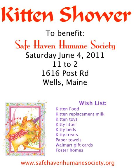 Kitty Shower, Sat. June 4